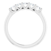 Platinum 5/8 CTW Natural Diamond Anniversary Band